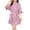 Purple, variant on Womens Short Robes for Bathing Fleece Plaid Quick Drying Short Robe Mid Knee Length Soft Bathrobe
