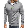 thumbnail image 1 of Faithtur Men's Pullover Zipper Outer Wear Jacket Leisure Full Warm Top, 1 of 5