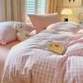 thumbnail image 3 of JOLUSERE Soft Pink White Plaid Comforter Full Sets, 3 Pieces Breathable Plaid Buffalo Checkered Comforter for All Season, 3 of 14