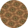 thumbnail image 1 of Ahgly Company Machine Washable Indoor Round Transitional Saddle Brown Area Rugs, 7' Round, 1 of 7