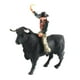 thumbnail image 4 of Figuras de pintadas a mano, modelo de juguetes de animales en miniatura, colección artesanal, figuras de acción detalladas realistas para Estilo D Hugo  Figura Toro con jinete, 4 of 10