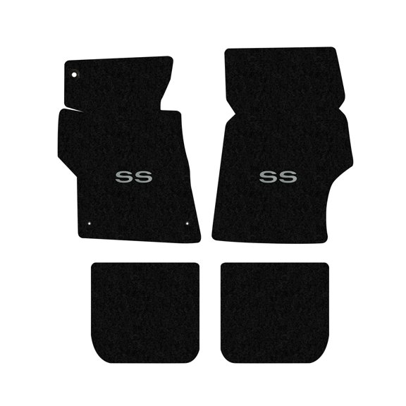 Lloyd Mats LogoMat 4PC Premium Carpet Floor Mats for 1966-1967 Chevrolet Chevelle & Malibu, Black