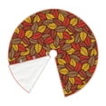 thumbnail image 3 of Salouo Fall Leaves Christmas Tree Skirt 48" Farmhouse Christmas Decorations Snowman Xmas Tree Skirt Tree Mat for Holiday Party Decor, 3 of 8