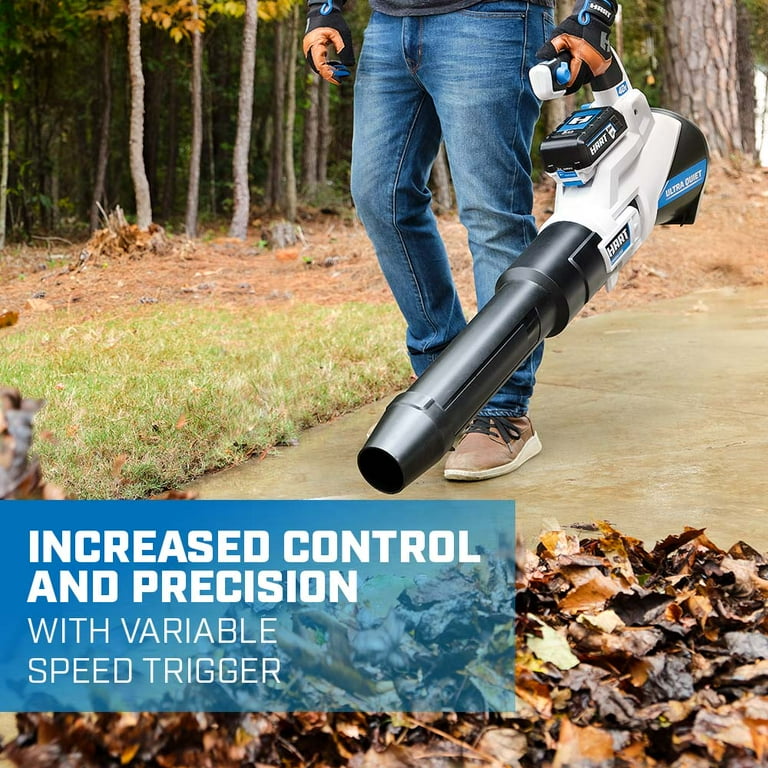 HART 40 Volt Cordless SUPERCHARGE Brushless 650 CFM Blower 1 5.0 Ah Lithium Ion Battery