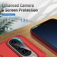 thumbnail image 5 of KOMI for Google Pixel 9 Pro Case, [Shockproof] Military Grade Proof Protection [Fall Prevention] [Anti Fingerprint ] Rugged Protective Phone Case Cover for Google Pixel, Red+Hot Pink, 5 of 5