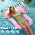 thumbnail image 3 of Durable Kidsjoy Stamp-Shaped Inflatable Pool Float for Adults, Thick PVC Ergo Backrest, 300lb, Pink - Pool/Lake/Vacation, 3 of 7