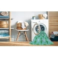 thumbnail image 2 of Ahgly Tapis d'Intérieur Lavable en Machine Carré Turquoise Vert, 8 Pieds Carré, 2 of 7