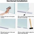 thumbnail image 4 of HLONK Shower Door Bottom Seal  Frameless Glass Shower Door Seal Strip  3 Section Segmented Installation - Suitable for 3/8 Inch Glass  47.5 inch(15.75 inch * 3), 4 of 7