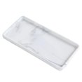 thumbnail image 1 of Bandeja de mármol blanco para encimera de baño: organizador de perfumes de cerámica y plato de joyas para tocador, 1 of 5
