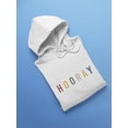 thumbnail image 3 of Colorful Hooray Quote Hoodie Women -GoatDeals Designs, Female XX-Large, 3 of 4