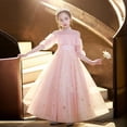 thumbnail image 4 of Vestido infantil Vestido de princesa Vestido de niña de las flores Boda elegante presentadora Pasarela Actuación de piano Disfraz Vestido de princesa, 4 of 5