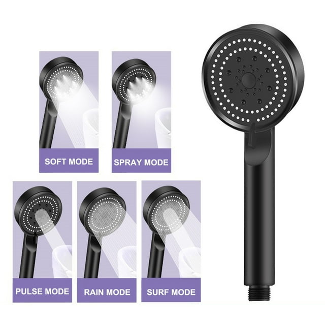 EGNMCR Shower Head Spray Shower Booster Shower Five-speed Multi-function Strong Rain Shower Shower Head