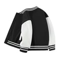 thumbnail image 5 of Splozh Boys Coat 1-14 Years Kids Baseball Jackets Boys Girls Jacket Lightweight Plain Button Casual Coat,Black,9-10 Years, 5 of 5