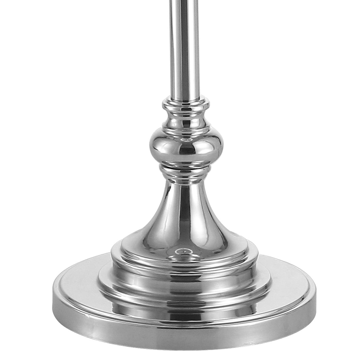 JONATHAN Y Cora 60" Metal/Glass LED Side Table and Floor Lamp, Chrome, JYL3055B