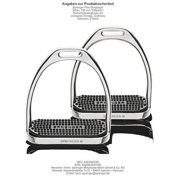 Herm Sprenger Fillis Stirrup Irons - Black