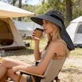 thumbnail image 6 of Cebalnir Sun Hat Outdoor Wide Brimmed Sun Protection Hat Windproof Shawl Sun Hat Fisherman Hat Breathable Sun Hat Travel Leisure Hat Spring And Summer Sunscreen Hat, 6 of 7