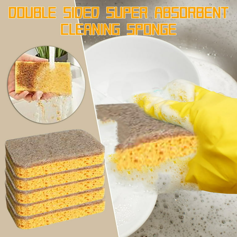 Oavqhlg3b Kitchen Cleaning Sponge,5 Pack Eco Non-Scratch for Dish,Scrub Sponge, Size: One Size