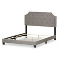 thumbnail image 3 of Baxton Studio Willis Modern and Contemporary Light Grey Fabric Upholstered King Size Bed, 3 of 7