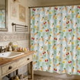 thumbnail image 3 of Easter Shower Curtain With Rabbits And Easter Eggs, Waterproof Polyester Bathroom Decor With 12 Hooks, 71 x 40 Inches Holiday Bathroom Partition For Kids And Adults, 3 of 6