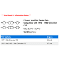 thumbnail image 2 of Exhaust Manifold Gasket Set - Compatible with 1975 - 1986 Chevy C10 1976 1977 1978 1979 1980 1981 1982 1983 1984 1985, 2 of 2