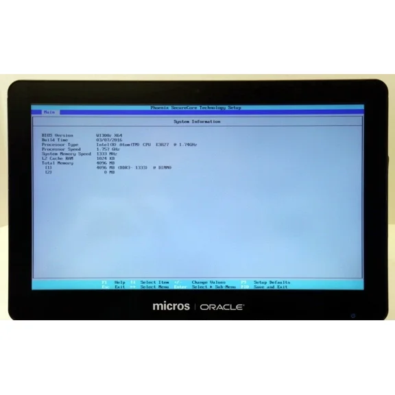 Restored Micros Workstation 6 (610) POS Terminal Head  15.6" Touchscreen, 1.74GHz, 4GB RAM (Model 7331285) (Refurbished)