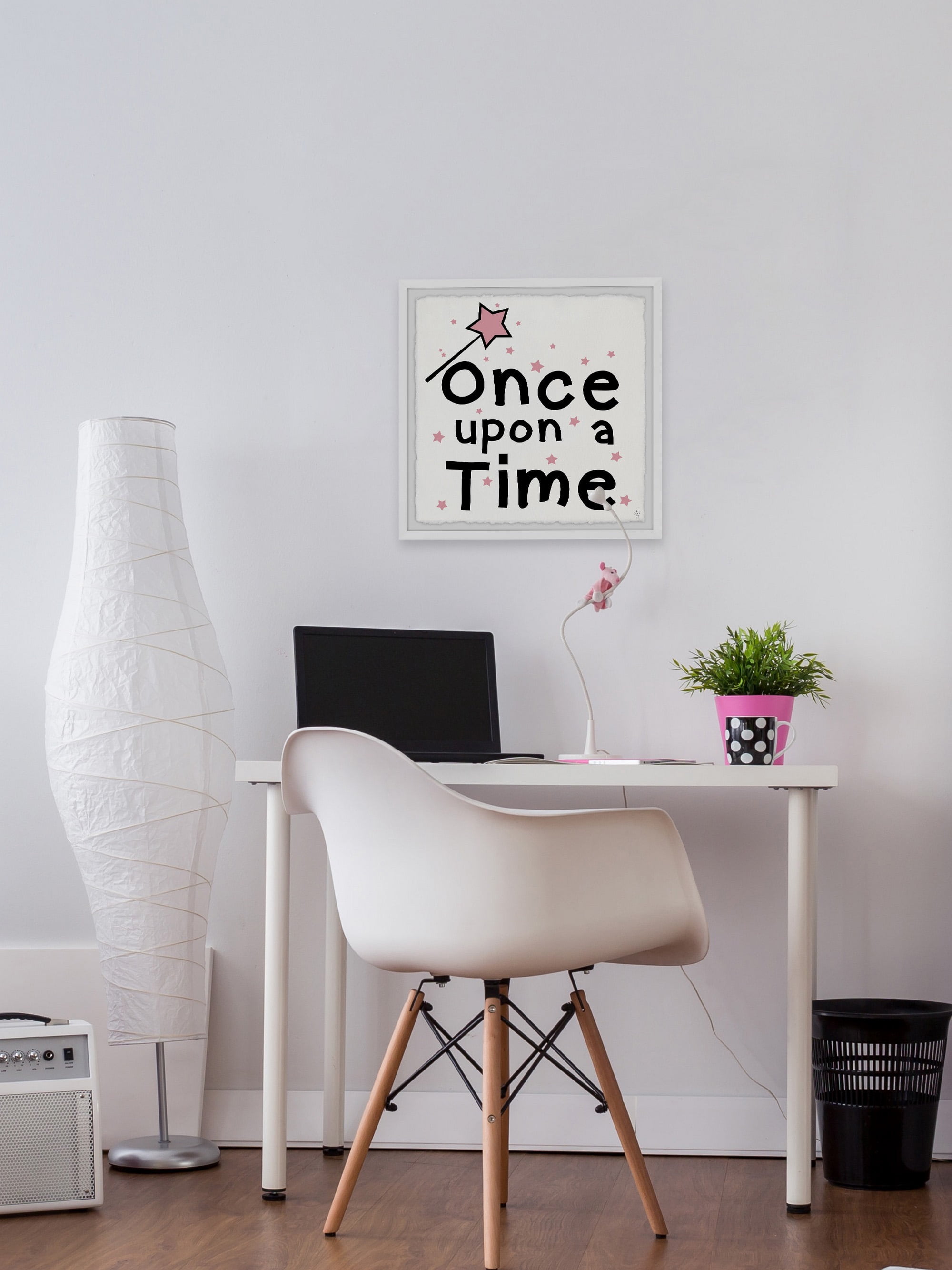 Marmont Hill Pink Star Dust Once upon a Time Framed Wall Art