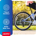 thumbnail image 4 of Huffy 24-Inch GRM Kids’ Bike, 7-Speed Drivetrain for Varying Terrain, Perfect Fit Frame for a Natural Riding Position, Dual Braking System for Confident Control, Fits Riders 49"–58" Tall, Periwinkle, 4 of 13