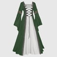 thumbnail image 1 of WILLBEST Pantalon de Robe pour Femmes avec Poches Robe Rétro Couleur Unie Manches Trompette Longue Robe Vintage Robe Gothique pour Femmes, 1 of 5