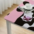 thumbnail image 5 of BANET Table Cover Square Rectangle Farm Animal Party Black White Square Table Covering for Kids Barnyard Theme Shower Birthday Party (Pink) white, 5 of 8