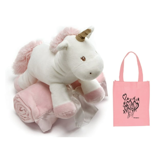 Baby GUND Luna Unicorn with Pink Blanket Stuffed Animal Plush 7