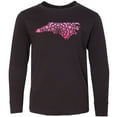 thumbnail image 3 of Inktastic North Carolina Silhouette Mandala Long Sleeve Youth T-Shirt, 3 of 5