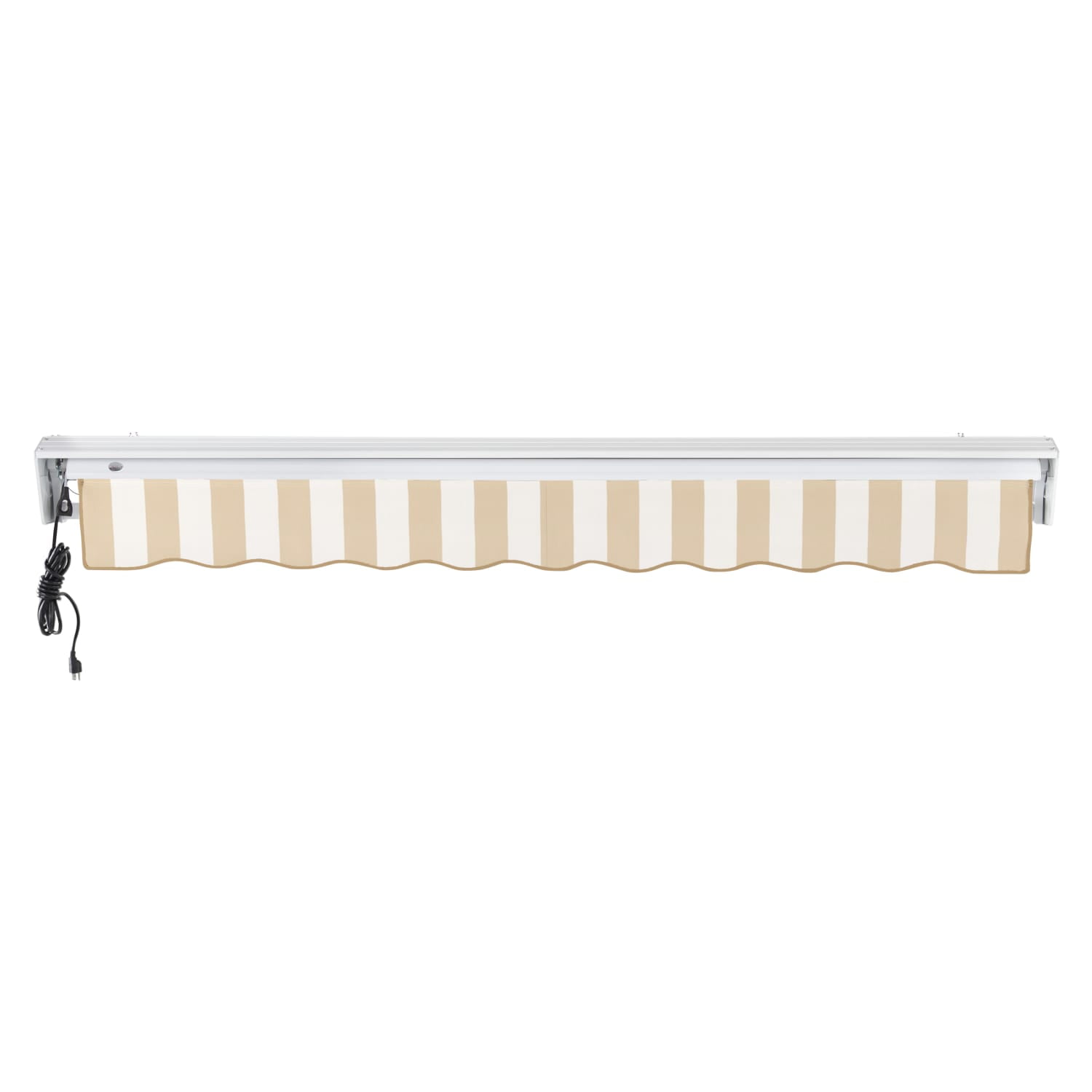 Awntech Destin Left Motorized Heavy Duty Patio Retractable Awning with Protective Hood