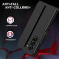thumbnail image 5 of Compatible Samsung Galaxy Z Fold 5 Case with Strap Black,Hard Shockproof PC Cover Camera Protective Slim Thin Case for Samsung Z Fold 5 Case Men,Cover for Samsung Galaxy Fold 5 Phone Case Strap, 5 of 7