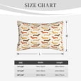 thumbnail image 4 of Gukieu Dachshund Print Plush Pillow Cover, Hidden Zipper Pillow Protector without Pillow Core, Suitable for Bedroom, Office, Car Decoration-14"x20", 4 of 6