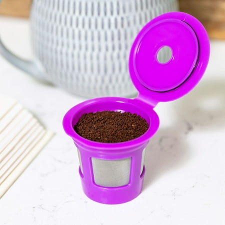 Perfect Pod Cafe Save Reusable K Cup Pod Coffee Filters - Refillable Coffee Pod Capsules with Built-in, Integrated Mesh Strainer for Use with Keurig & Select Single Cup Coffee Makers, 6-Pack