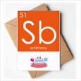 thumbnail image 1 of Chestry Elements Period Table Semetal Antimony Sb Happy Birthday Greeting Cards Envelopes Blank, 1 of 3