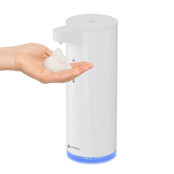 GentleJet EasyFoam Automatic Foaming Soap Dispenser - Rechargeable Automatic Soap Dispenser Touchless for Bathroom or Kitchen, Motion Sensor, 2 Levels, IPX5 Water-Resistant, 9.5oz