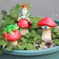 thumbnail image 5 of TNSAWRRYOE Charming Dwarf Frog Mushroom Garden Yard Decor-Outdoor Statue Set for Potted Plants & Gardens, 5 of 7
