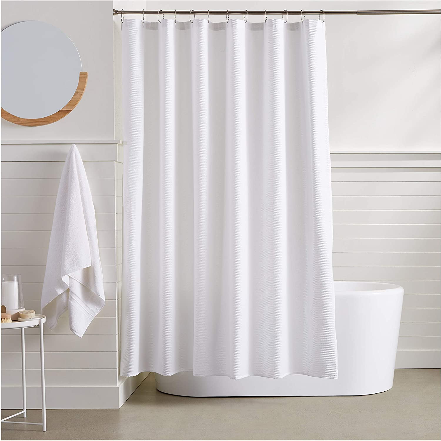 Waffle Weave Shower Curtain 72 Inch, White Walmart Canada