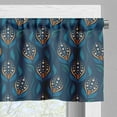 thumbnail image 3 of Ambesonne Orange Blue Window Valance, Oriental Flower Petals, 54" X 18", Night Blue Multicolor, 3 of 5