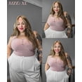 thumbnail image 2 of TIYOMI Ladies Plus Size 4X Tank Tops Pink Eyelet Sleeveless Tunics Henley Button Down Shirts Basic Solid Tunics Camisoles Summer Tank Tops 4XL 24W 26W, 2 of 8