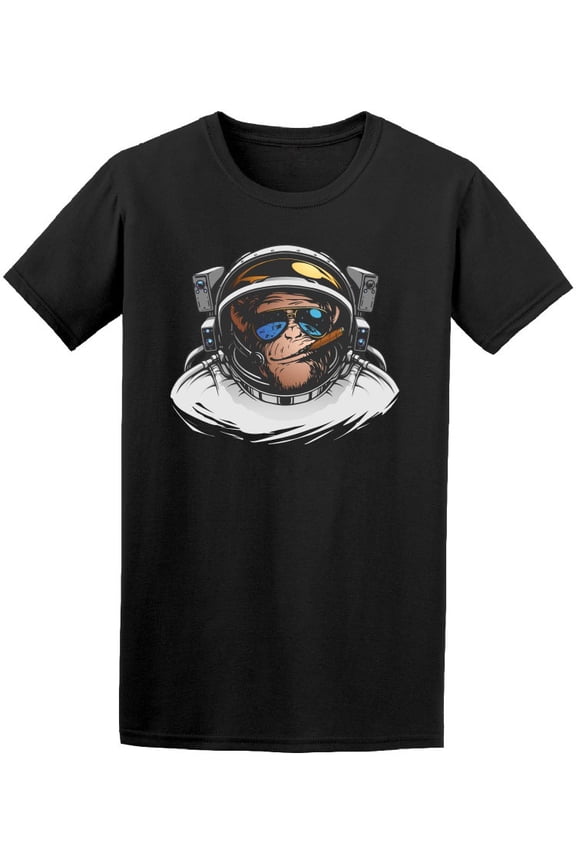 Mens Graphic Tee - Monkey Astronaut - Regular Fit 100% Cotton