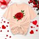 thumbnail image 2 of Camisetas de Manga Corta para Mujeres, Camiseta de Cuello Redondo Impresa de Moda, Primavera Y Verano Casual, 2 of 8