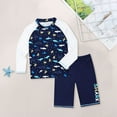 thumbnail image 7 of Hiijoy Child Boys Long Sleeve Rash Guard Swim Trunks Swimsuit Bathing Suit, Sizes 2-10, 7 of 7
