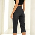 thumbnail image 6 of Guieoi Jeans for Women Plus Size 2026 Trendy Stretch-Waist Pocketed 7/8-Length Stretchy Denim Pants Trousers Clothing Black XXXL, 6 of 7