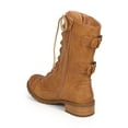 thumbnail image 3 of Soda BG31 Women Leatherette Lace Up Buckles Military Combat Boot, 3 of 5