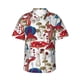 thumbnail image 3 of Nueva camisa hawaiana con estampado divertido de hongos para hombre, camisas casuales de manga corta para vacaciones en la playa, camisas de calle con flores para mujer y niño, 3 of 5