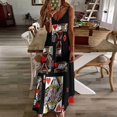 thumbnail image 4 of BLACK COLOR CASINO SUITES HEARTS PATTERNS Sleeveless Dress Women's Evening Dress Womans Clothing, 4 of 9
