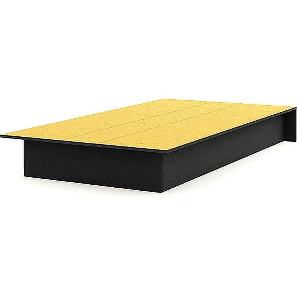 South Shore Libra Kid's Twin Platform Bed in Pure Black Finish