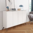 thumbnail image 3 of Bestar Krom Modern Wood Storage Console Table in White Finish, 3 of 5